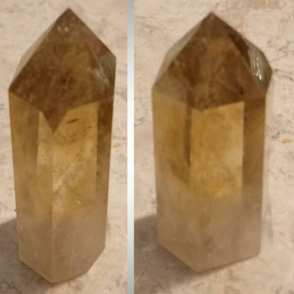 natural CITRINE crystal point 05 HAPPINESS luck PROSPERITY Nov birthstone - Picture 2 of 5